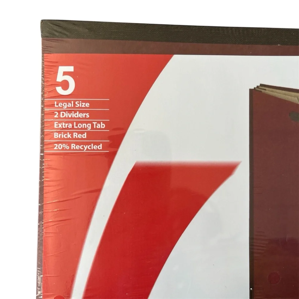 NEW Pendaflex Brick Red Classification Folders 6 Sections Legal Size 2 Dividers
